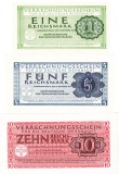 Germania Set 1-5-10 Reichsmark 1942 P- 38-40 UNC