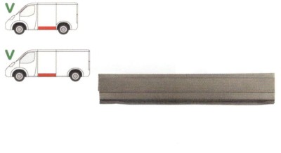 Panou reparatie lateral Vw Transporter T4, 1990- 2003, Partea Stanga, Lateral, lungime 1385 mm ,inaltime 260 mm, parte inferioara foto