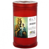 Set 10 Candele Plastic cu Capac T30 Anti-Vant Rosu 52 Ore DNC36944