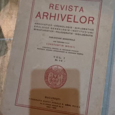 Revista Arhivelor Vol I Nr. 1-3, 1924-1926