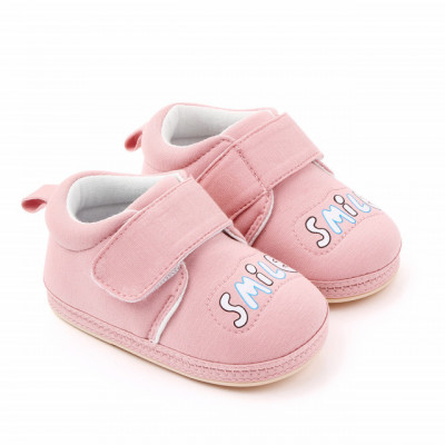 Pantofiori roz pudra pentru fetite - Smile (Marime Disponibila: 3-6 luni foto
