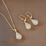 Cumpara ieftin Set bijuterii placate cu aur - tip perle - Tigressa