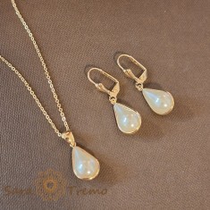 Set bijuterii placate cu aur - tip perle - Tigressa
