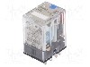 Releu electromagnetic, 24V DC, 5A, 4PDT, serie MY4, OMRON - MY4IN1D2 24DC