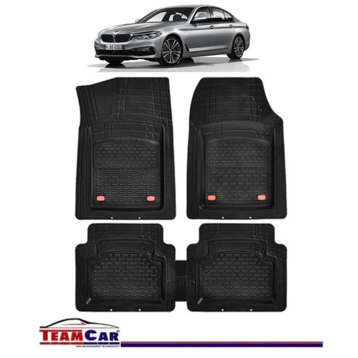 Covorase Auto TeamCar&reg; Tip Tavita Compatibile BMW Seria 5 G30/G31 (2017&ndash;prezent) Negru Material Rezistent