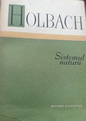 SISTEMUL NATURII HOLBACH foto