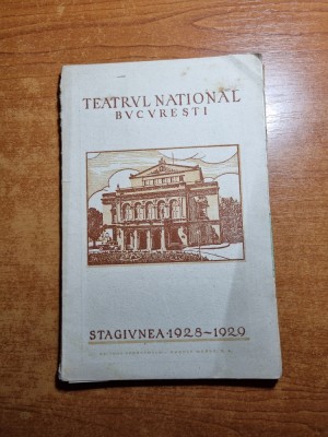 program teatrul national bucuresti stagiunea 1928-1929-reclame vechi,calboreanu foto