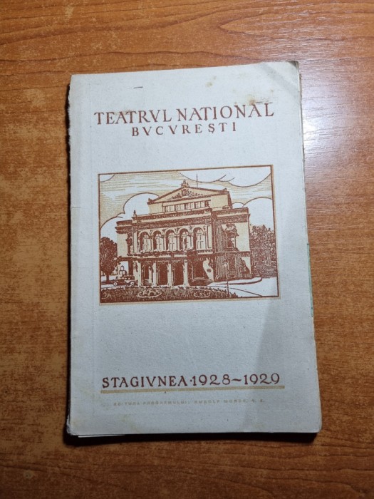 program teatrul national bucuresti stagiunea 1928-1929-reclame vechi,calboreanu