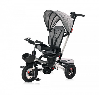 Tricicleta pentru copii, Zippy Air, control parental, 12-36 luni (Culoare: Ruby) foto