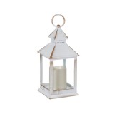 Felinar decorativ cu lumanare LED, Suspendabil, Alb, 11x11x24 cm, ATU-089881, Oem