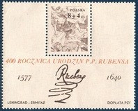Polonia 1977 - Rubens ,bloc neuzat,perfecta stare(z)