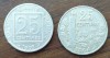 Lot 2 monede Franța 25 Cents 1903 și 1904, Europa