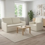 Cumpara ieftin Set de canapea 2 pcs Crem Tesatura din corduroy