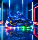 Cumpara ieftin Adidasi cu luminite pentru baietei - Masinuta albastra Super LED (Marime