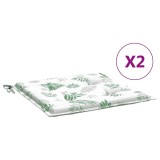 Cumpara ieftin Perne de scaun, model frunze, 2 buc., 40x40x3 cm, textil