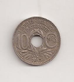 Moneda Franta - 10 Centimes 1936 v1 foto