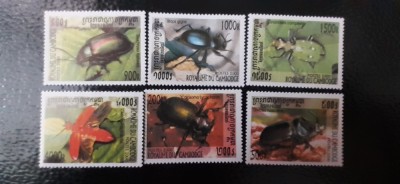 Cambodgia-Fauna,insecte-serie completa,nestampilate MNH (C1) foto