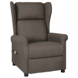VidaXL Fotoliu de masaj, maro, material textil