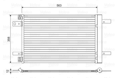 VALEO 822550 Condensator, climatizare foto