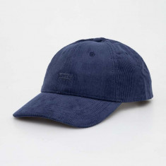 Levi's șapcă de baseball din catifea culoarea albastru marin, neted
