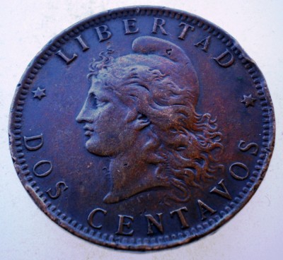 7.813 ARGENTINA 2 DOS CENTAVOS 1890 foto