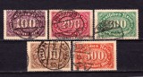 Cumpara ieftin ✅ (S42) Germania Reich 1922 &quot;Cifra in oval&quot; serie completa Michel 219/223, cota 10 &euro; , stampilata, Stampilat