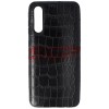 Husa Samsung Galaxy A70, Tip Portofel, Piele Crocodil, Neagra