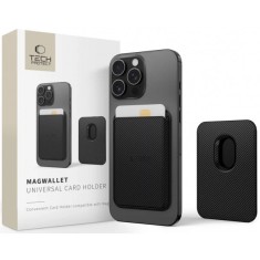 Portofel MagSafe, Tech-Protect, Magwallet Carbon, Negru foto