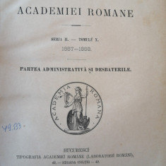Analele Academiei Române. Seria II. - Tomulŭ X. 1887-1888 - Bucuresci, 1889