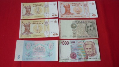 LOT BANCNOTE STRAINE 6 BUC NECIRCULATE foto