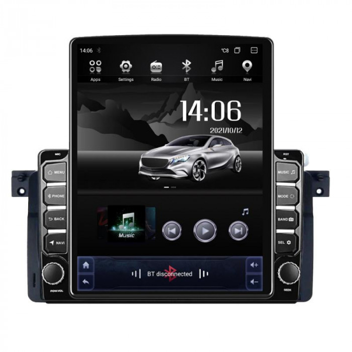 Navigatie dedicata BMW Seria 3 E46 G-052 ecran tip TESLA 9.7&quot; cu Android Radio Bluetooth Internet GPS WIFI 4+32GB DSP 4G Octa C CarStore Technology