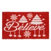 Covoras Baie Craciun Rosu Believe 75x45cm, Imprimeu 3D, Poliester, Antiderapant