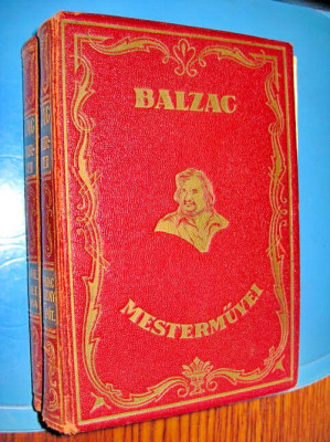 6171-Carti vechi H. DE BALZAC EX LIBRIS-maghiara, vol. 1+ 2, Paris 1899. foto