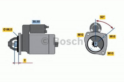 Starter RENAULT MEGANE I Scenic (JA0/1) (1996 - 2001) BOSCH 0 986 021 051 foto