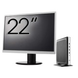 Pachet PC Second Hand HP T630 Thin Client, AMD GX-420GI 2.00GHz, 8GB DDR4, 32GB SSD Flash + Monitor 22&amp;quot; NewTechnology Media