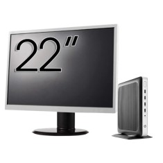 Pachet PC Second Hand HP T630 Thin Client, AMD GX-420GI 2.00GHz, 8GB DDR4, 128GB SSD + Monitor 22&amp;quot; NewTechnology Media