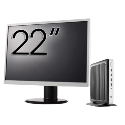 Pachet PC Second Hand HP T630 Thin Client, AMD GX-420GI 2.00GHz, 8GB DDR4, 32GB SSD Flash + Monitor 22&amp;amp;quot; NewTechnology Media foto