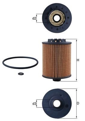 MAHLE OX 1075D Filtru ulei foto