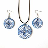 Set bijuterii din lemn cu model traditional 123039