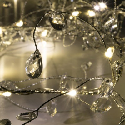 Ghirlanda cu LED-uri micro, decor margele foto
