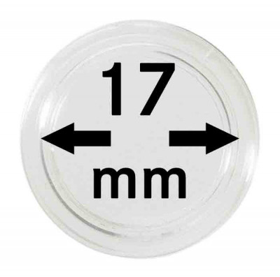 Capsule pentru monede - 10 buc. in cutie - 17 mm dimensiune intrare foto