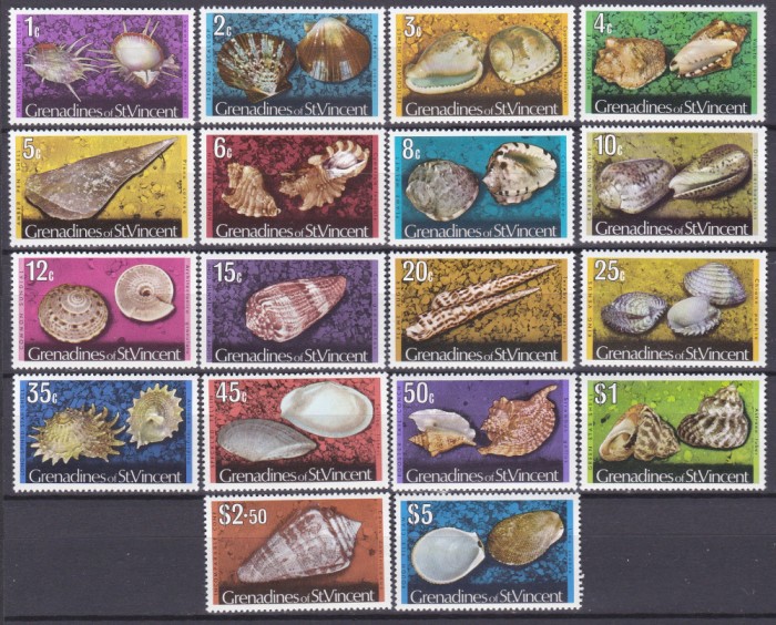 DB1 Grenadines St. Vincent Pesti Fauna Marina 18 v. MNH