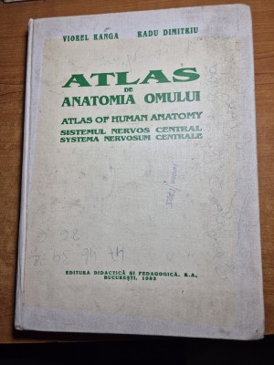 atlas de anatomia omului - sistemul nervos central - din anul 1993 - format mare,coperti cartonate foto