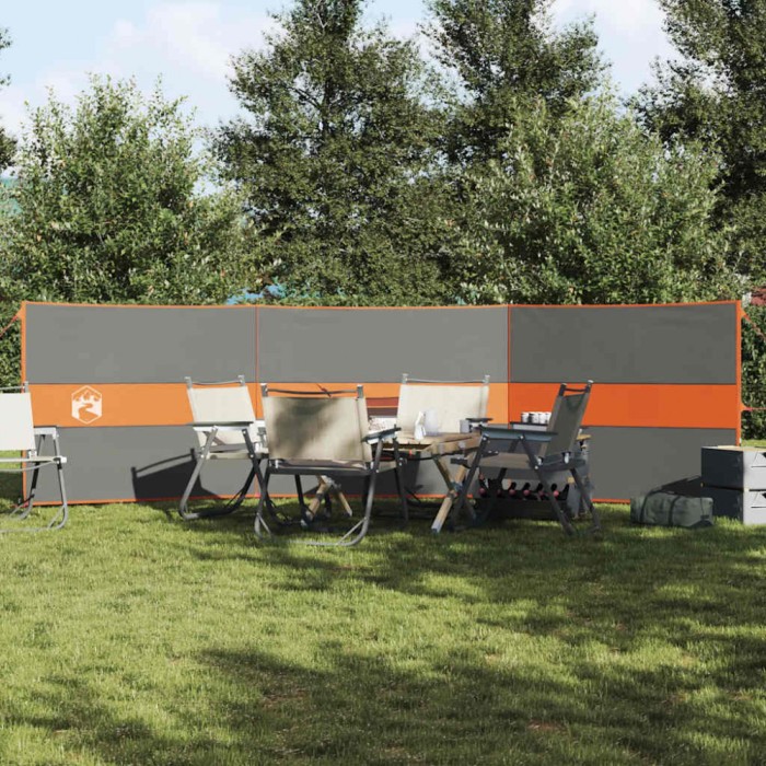 Gossi paravan de camping, gri/portocaliu, 490x123 cm, impermeabil