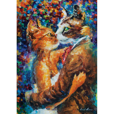 Puzzle 1000 piese - Dance Of The Cats In Love-Leonid Afremov foto