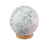 Difuzor umidificator aromaterapie sfera ceramica pictata Li-TC01-Br