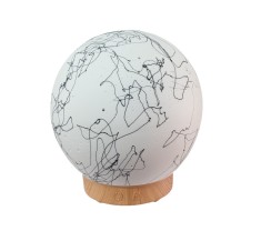 Difuzor umidificator aromaterapie sfera ceramica pictata Li-TC01-Br