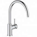 Baterie bucatarie monocomanda, cu pipa tip C, Grohe BauClassic