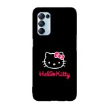 Husa compatibila cu Oppo A54 5G, Viceversa, model Hello kitty head sticker, Silicon, TPU, Transparent, Carcasa