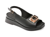 Cumpara ieftin Sandale IMAGE negre, 617K272, din piele naturala